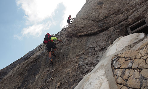 Marmolada Westgrat Klettersteig